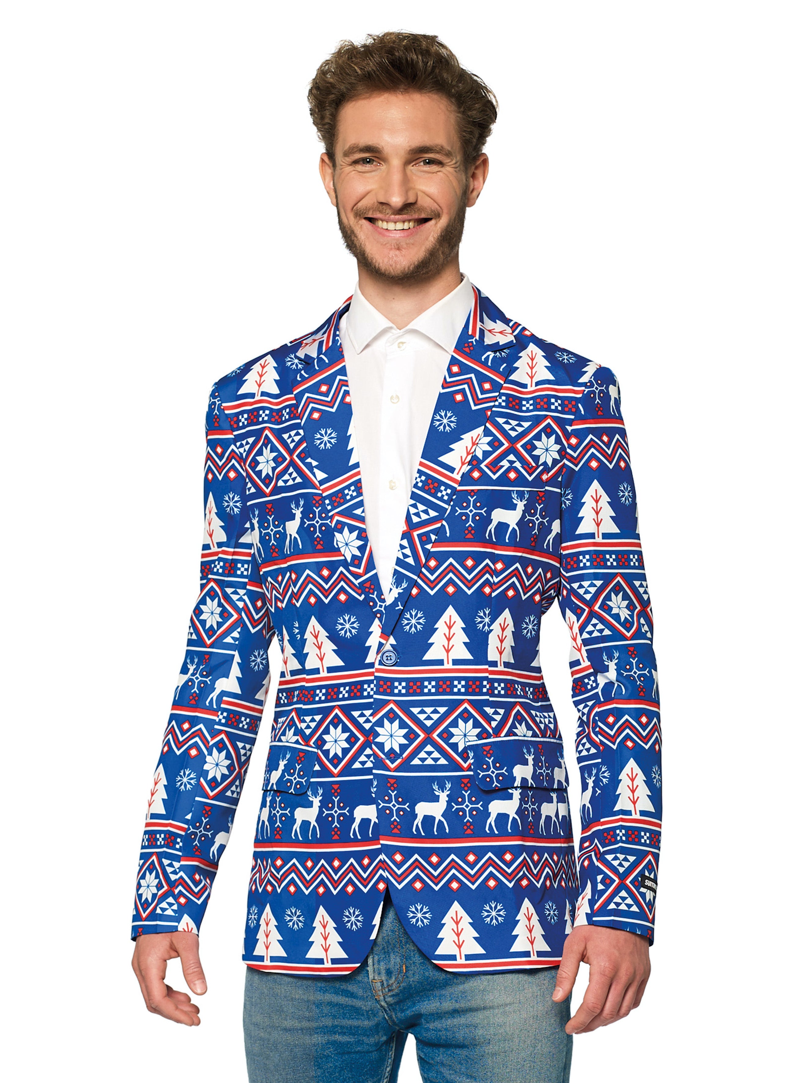 Veste Suitmeister Christmas Blue Nordic Jacket