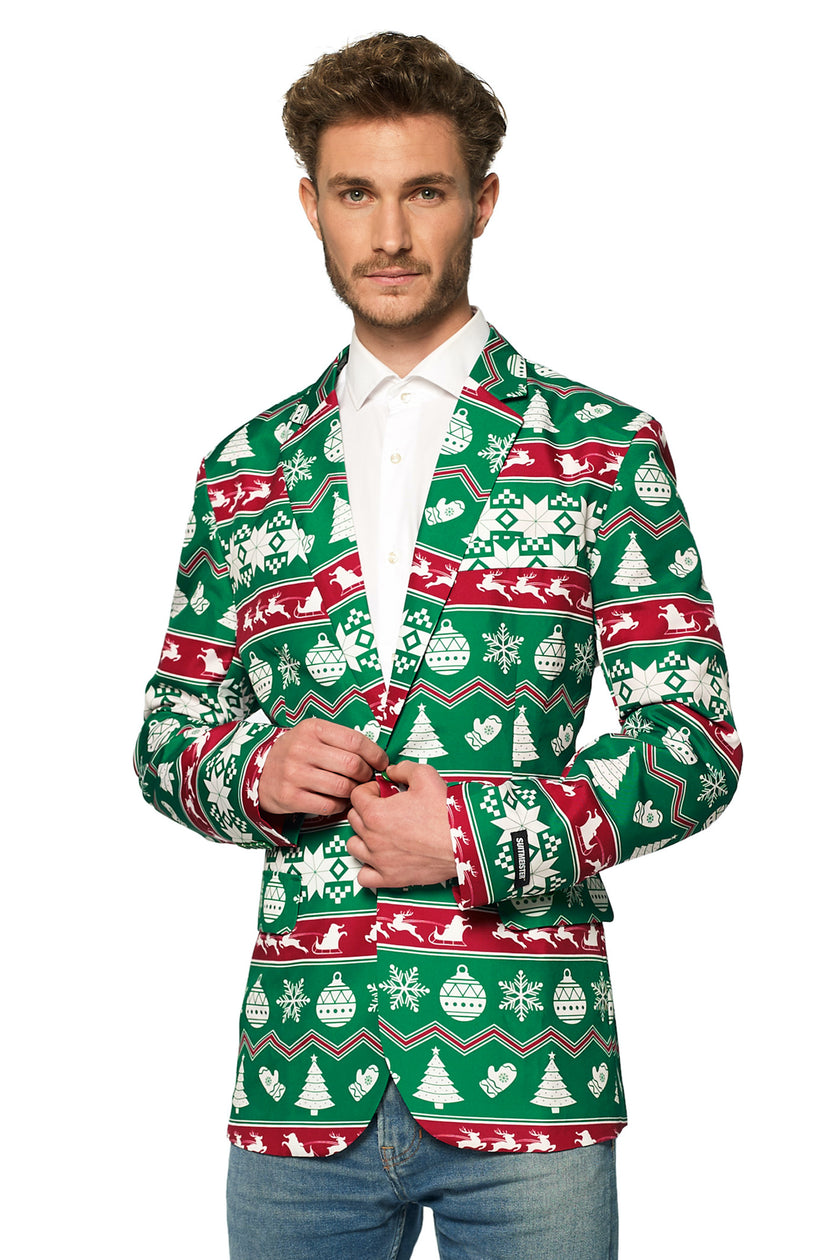 Veste Suitmeister Christmas Green Nordic Jacket