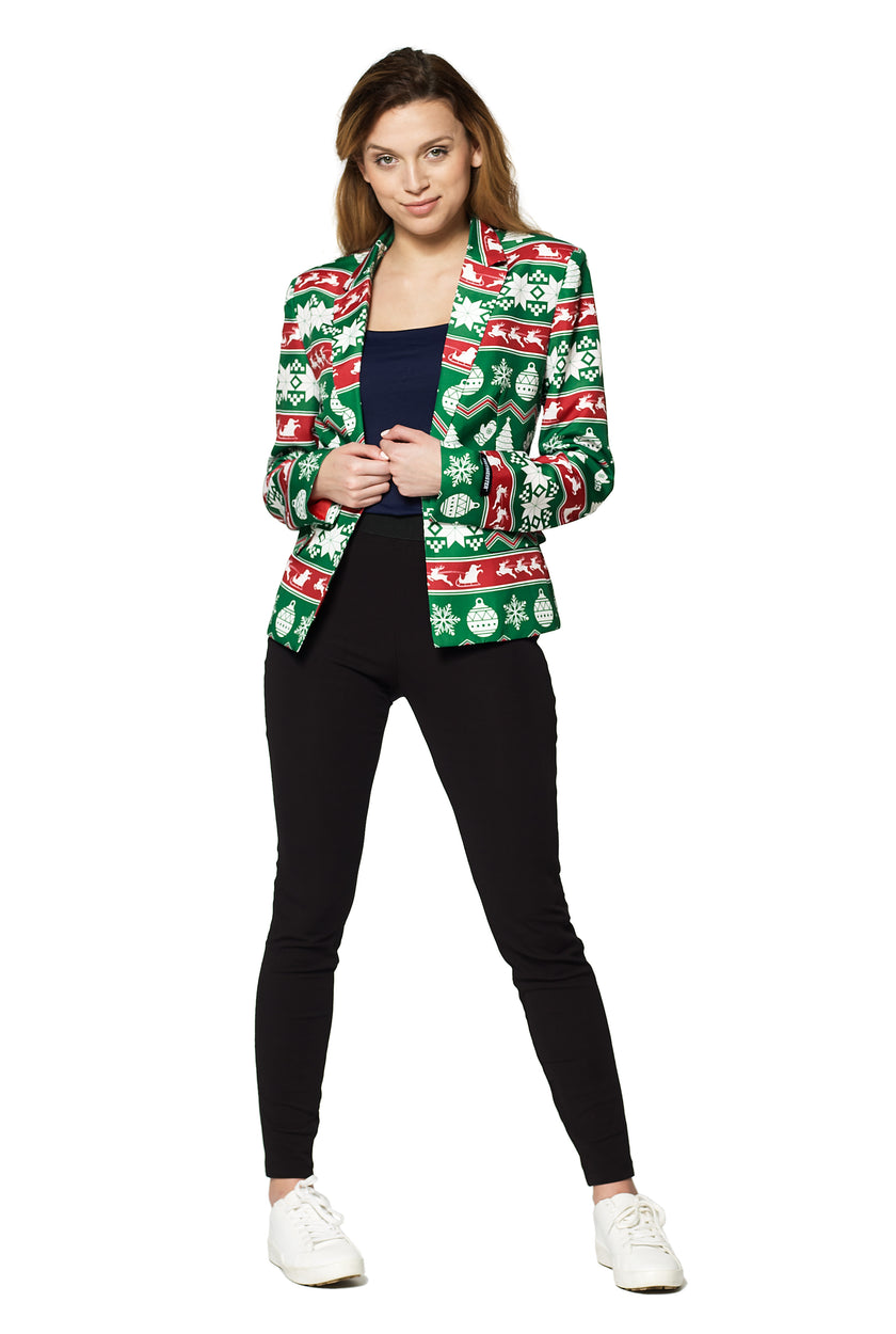 Veste Suitmeister WMNS Christmas Green Nordic Jacket