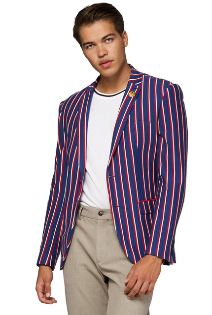 Veste OppoSuits Deluxe Supportswear - Cheer Stripes - Cobalt Blue