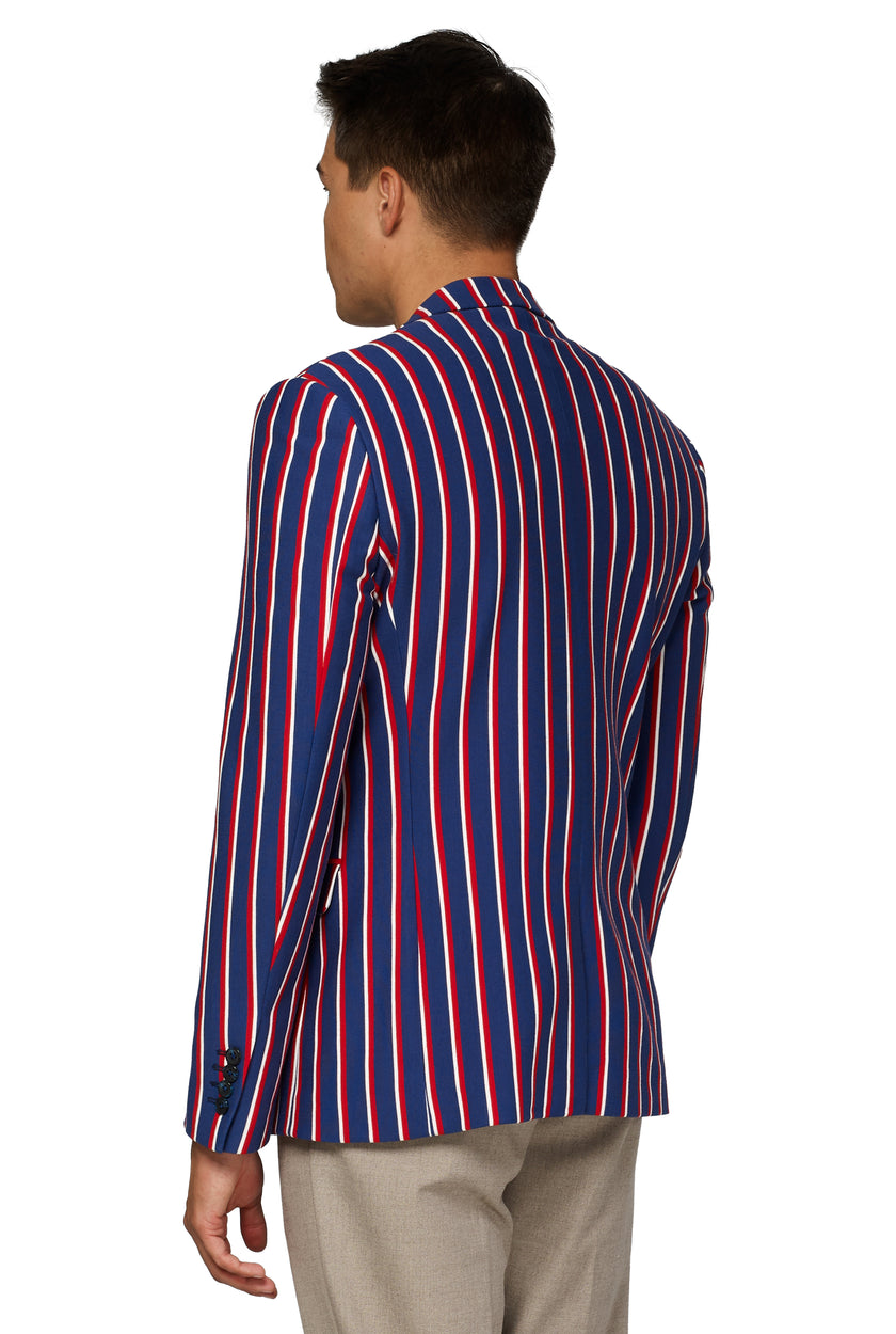 Veste OppoSuits Deluxe Supportswear - Cheer Stripes - Cobalt Blue