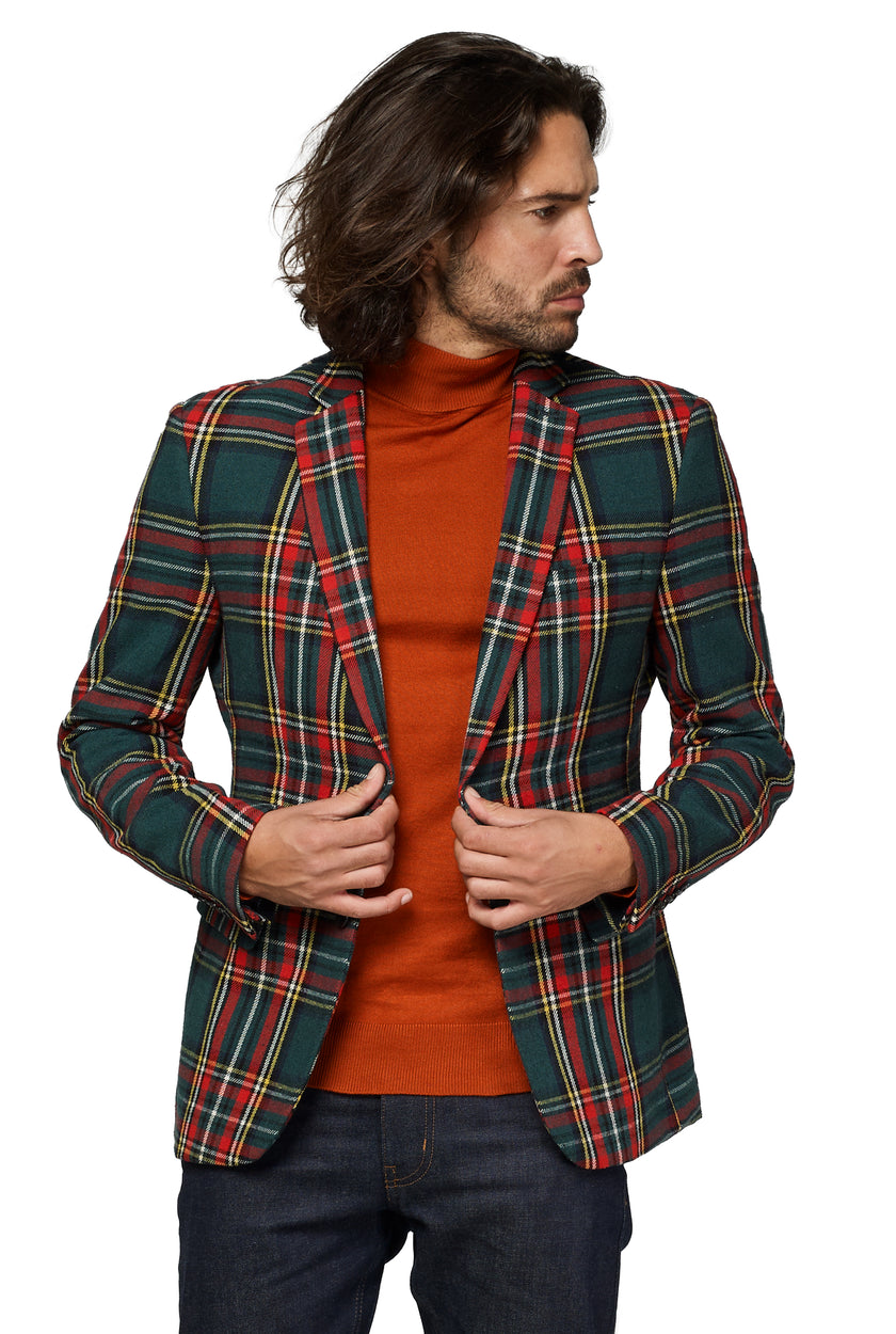 Veste OppoSuits Deluxe Christmas - Tartan - Pine Green