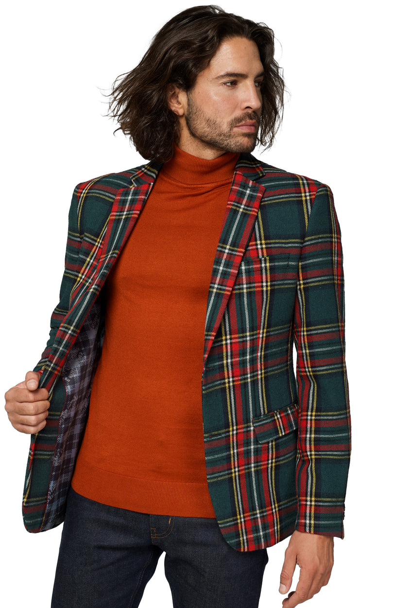 Veste OppoSuits Deluxe Christmas - Tartan - Pine Green