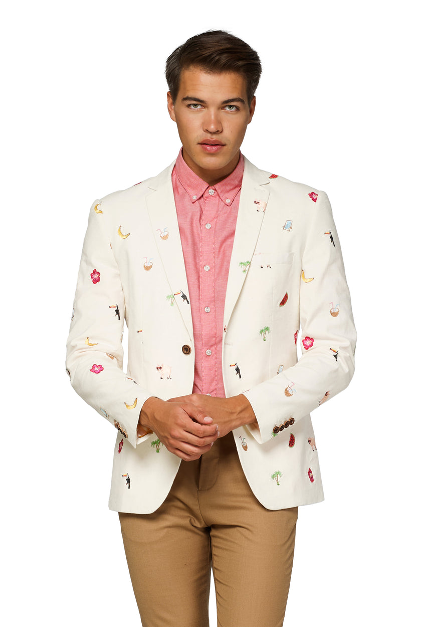 Veste OppoSuits Deluxe Tropical - Summer Icons - Off White