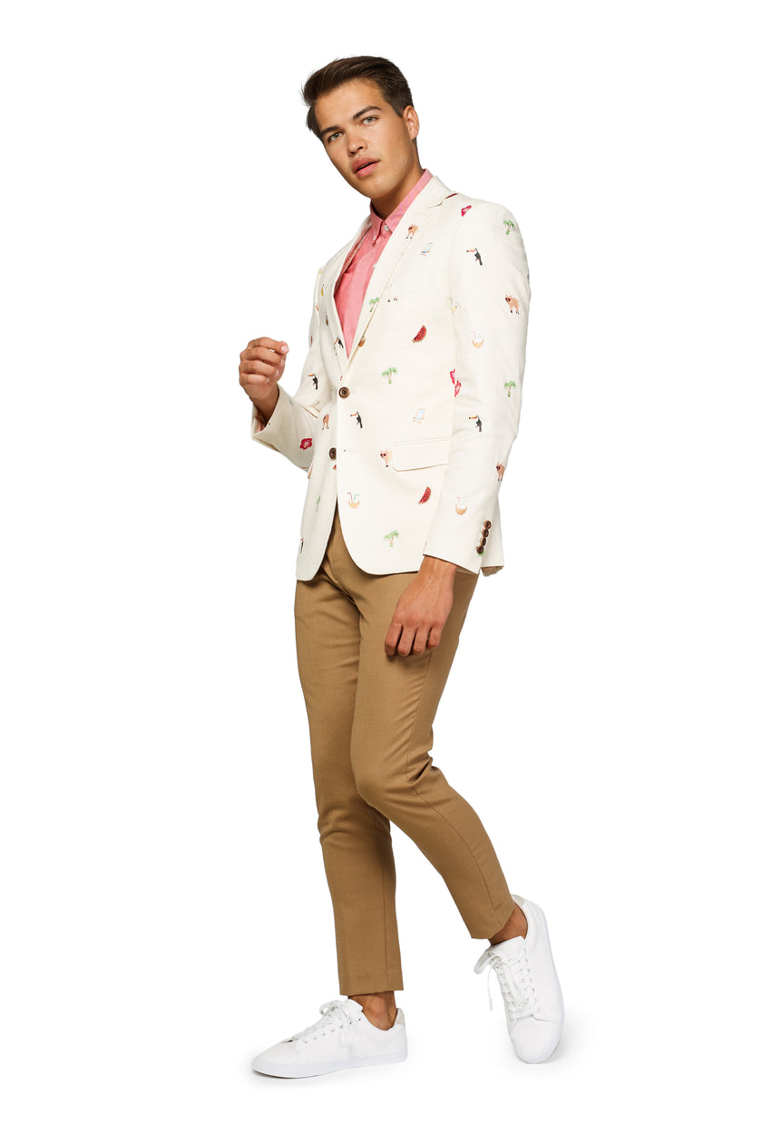 Veste OppoSuits Deluxe Tropical - Summer Icons - Off White
