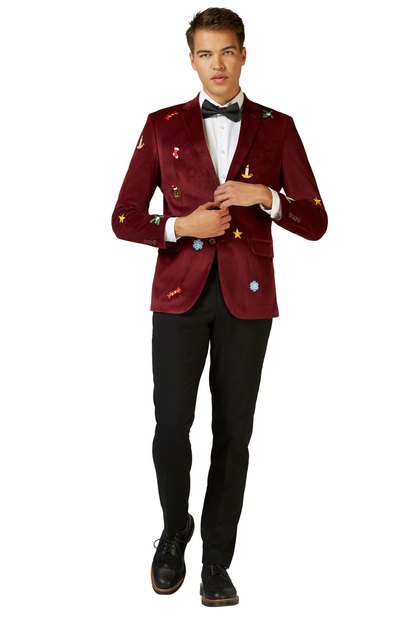 Veste OppoSuits Deluxe Christmas - X-Mas Icons - Deep Burgundy