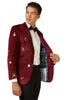 Veste OppoSuits Deluxe Christmas - X-Mas Icons - Deep Burgundy