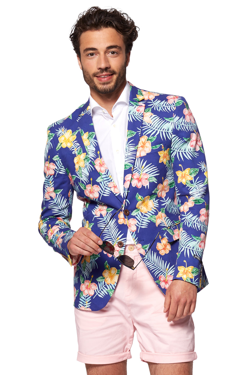 Veste OppoSuits Deluxe Tropical Flowers - Blue