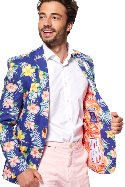 Veste OppoSuits Deluxe Tropical Flowers - Blue