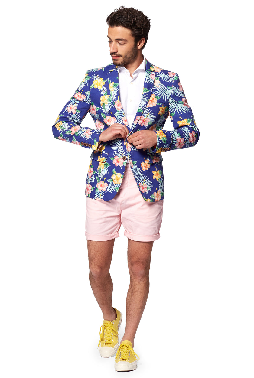 Veste OppoSuits Deluxe Tropical Flowers - Blue