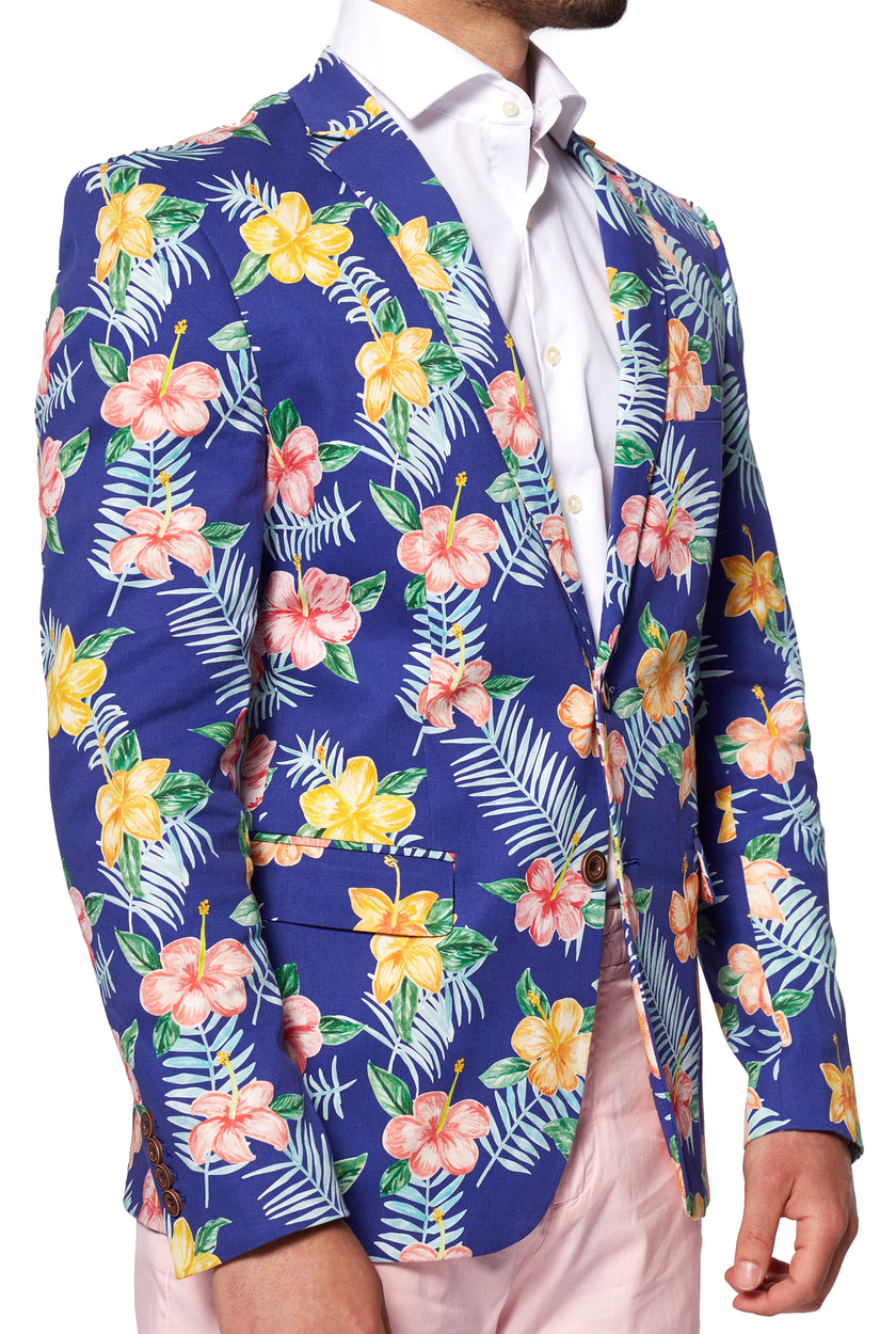 Veste OppoSuits Deluxe Tropical Flowers - Blue