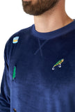 Pull OppoSuits Deluxe Velvet Navy - Xmas Icons