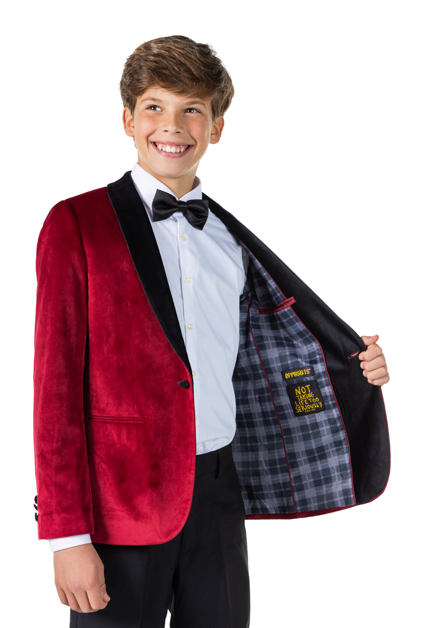 Veste OppoSuits Deluxe TEEN BOYS Dinner Jacket - Burgundy