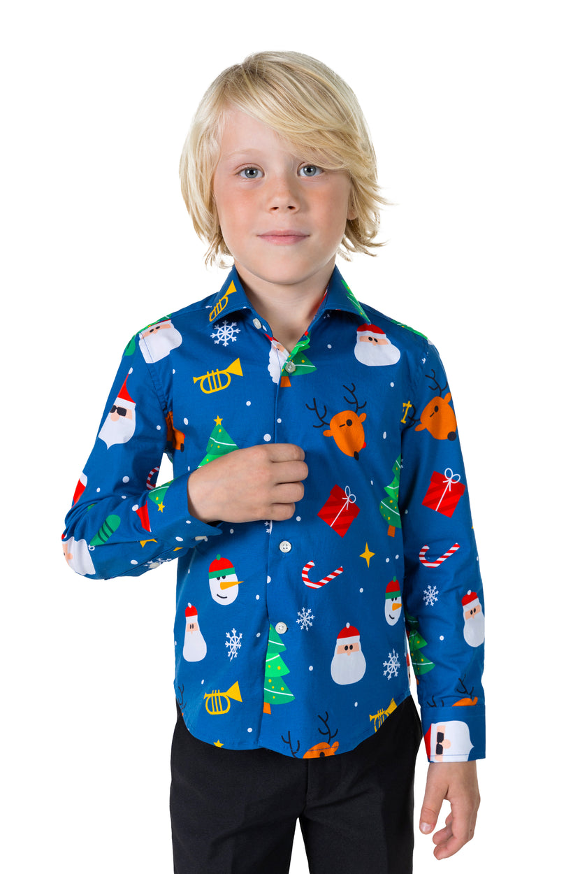 Chemise OppoSuits SHIRT LS Festivity Blue Boys