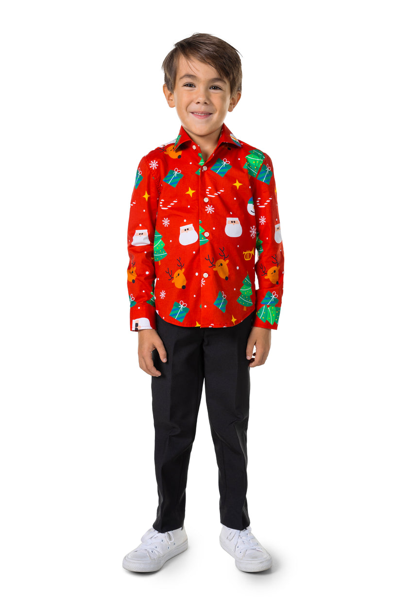 Chemise OppoSuits SHIRT LS Festivity Red Boys
