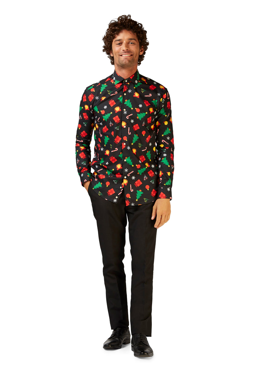 Chemise OppoSuits SHIRT LS Christmas Icons Black