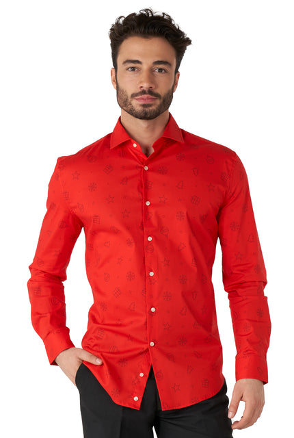Chemise OppoSuits SHIRT LS Christmas Icons Red