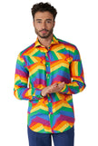 Chemise OppoSuits SHIRT LS Zig Zag Rainbow