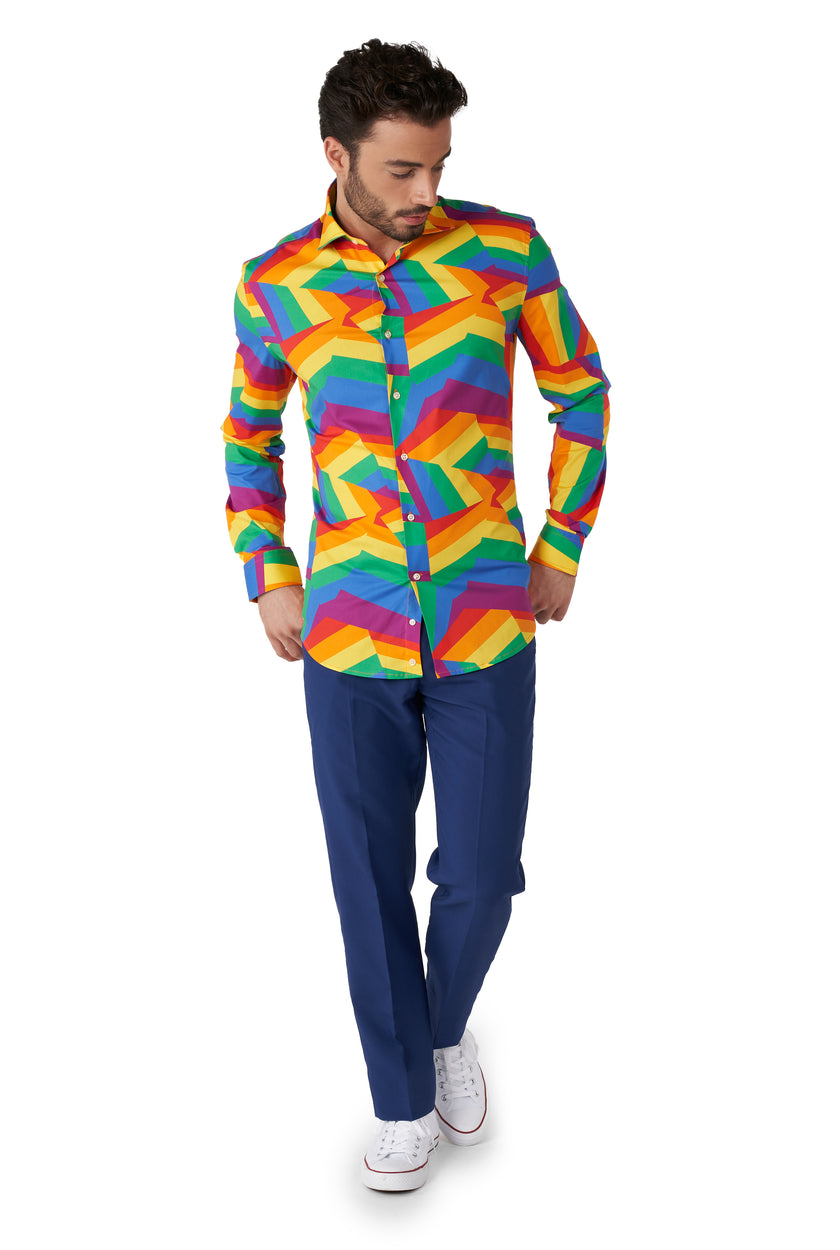 Chemise OppoSuits SHIRT LS Zig Zag Rainbow