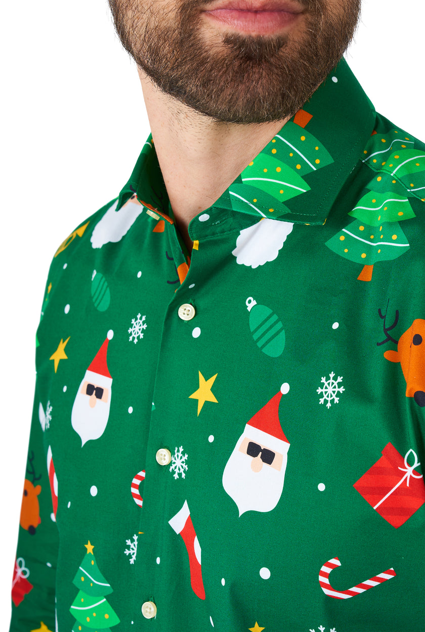 Chemise OppoSuits SHIRT LS Festivity Green