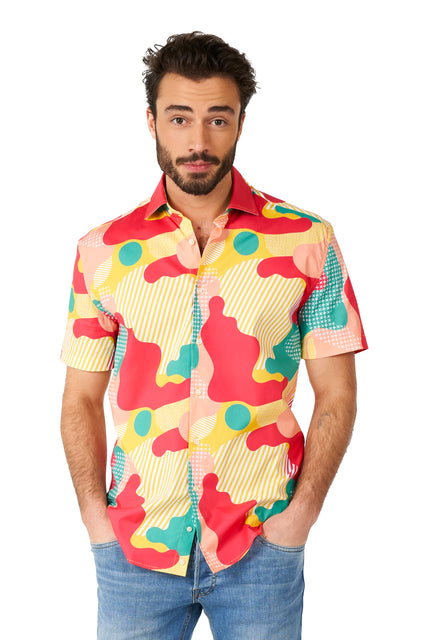 Chemise OppoSuits SHIRT Short Sleeve Coral Camo