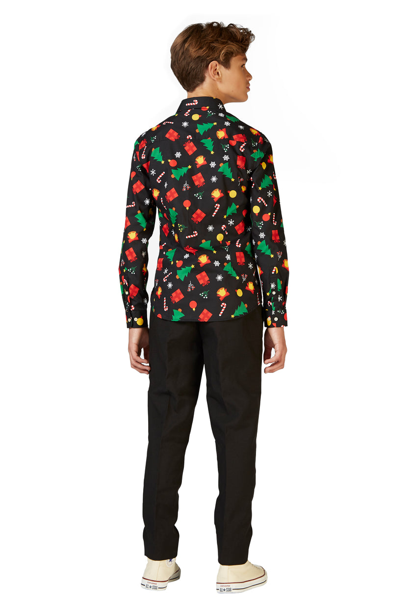 Chemise OppoSuits SHIRT LS Christmas Icons Black