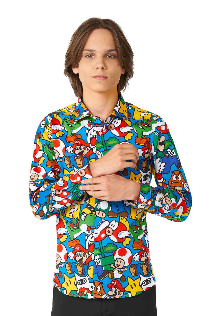 Chemise OppoSuits SHIRT LS Super Mario Teen Boys