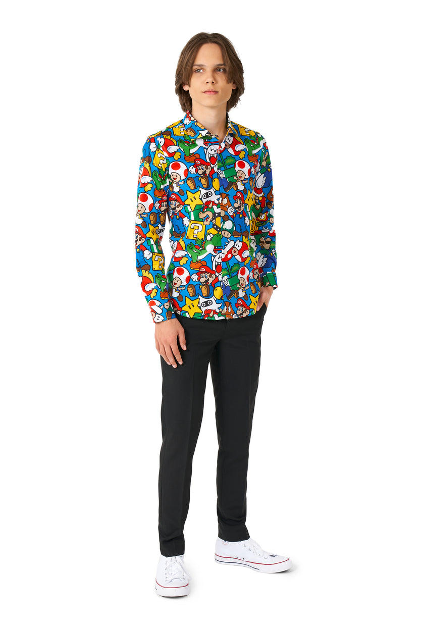 Chemise OppoSuits SHIRT LS Super Mario Teen Boys