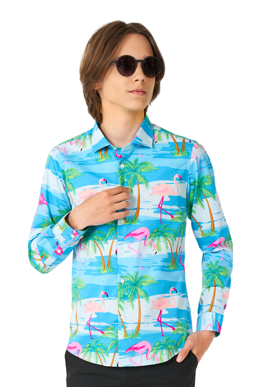 Chemise OppoSuits SHIRT LS Flaminguy Teen Boys