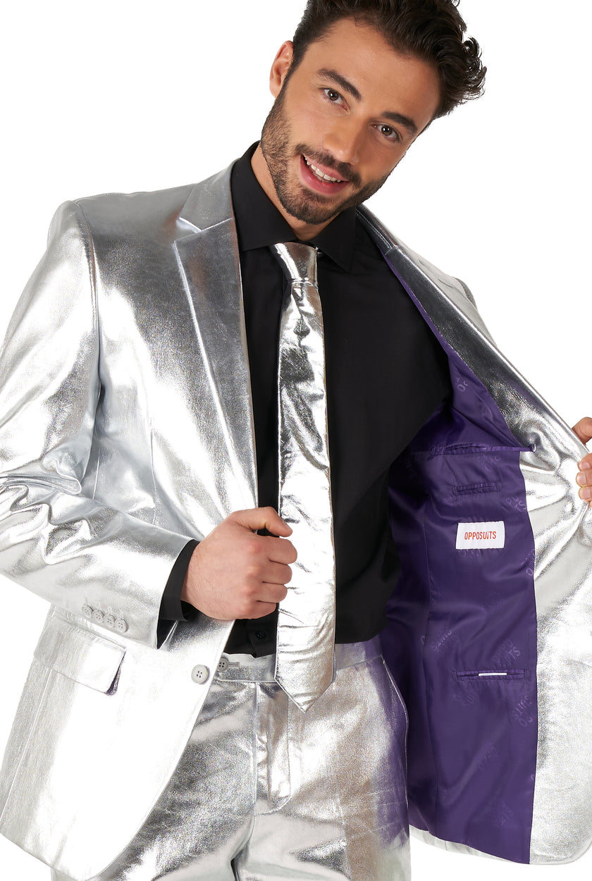 Costume OppoSuits Shiny Silver