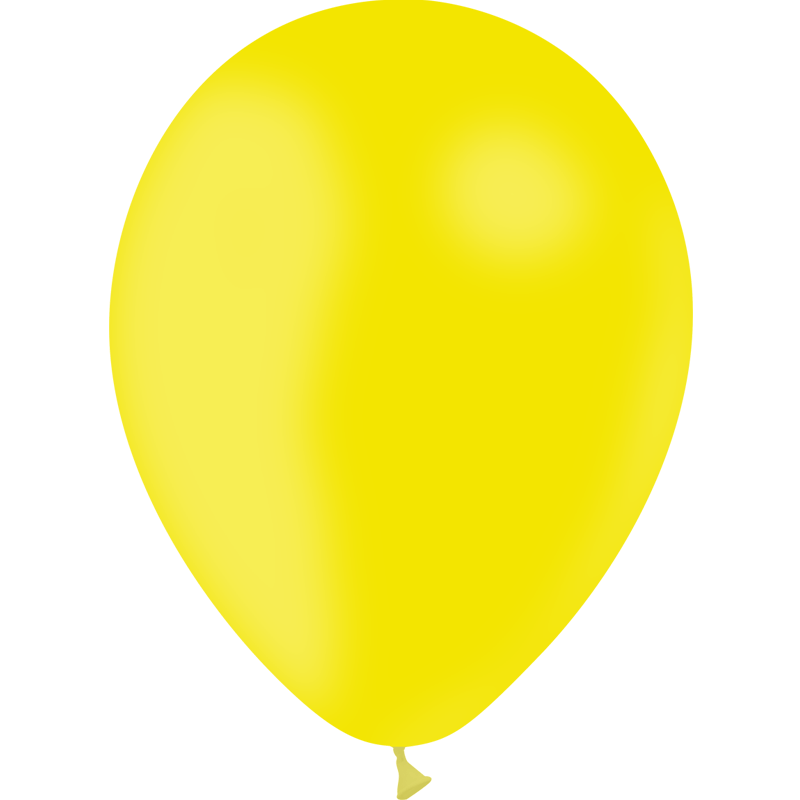 100 Ballons Latex HG45 Standard Jaune Citron - Balloonia