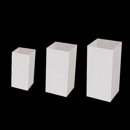 Lot de 3 Tables Desserte Cube en Métal Blanche - Borosino