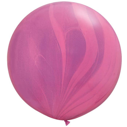 2 Ballons Pink Violet Rainbow SuperAgate 30