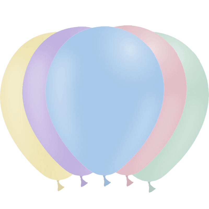 10 Ballons Latex HG112 Pastel Matte Assortis - Balloonia