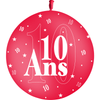 1 Ballon Latex 10 Ans Rouge - PMS