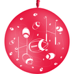 1 Ballon Latex Rugby Rouge - PMS