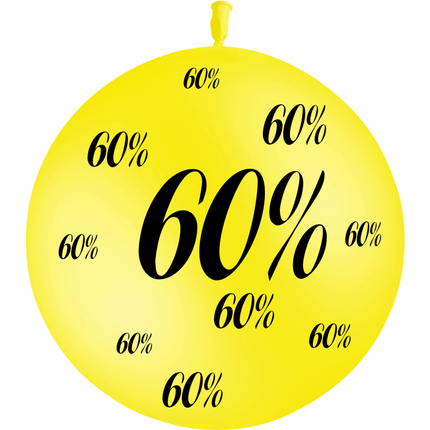 1 Ballon Latex 3' Remise 60% Jaune - PMS