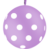 1 Ballon Latex HG3 Pois Lavande - PMS