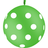 1 Ballon Latex HG3 Pois Vert - PMS