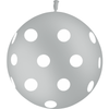 1 Ballon Latex HG3 Pois Gris - PMS