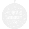 1 Ballon Latex 3' Joyeux Anniversaire Cristal Transparent - PMS