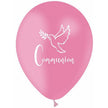 10 Ballons Latex 30cm Communion Rose - PMS