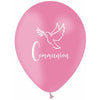 10 Ballons Latex 30cm Communion Rose - PMS