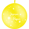 1 Ballon Latex 3' Joyeuses Pâques Jaune Citron - PMS
