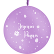 1 Ballon Latex 3' Joyeuses Pâques Lavande - PMS