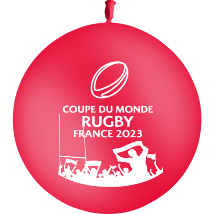 Ballon 86cm Coupe du Monde Rugby Rouge AIR - PMS