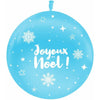 Ballon 86cm Joyeux Noël Métal Ciel AIR - PMS