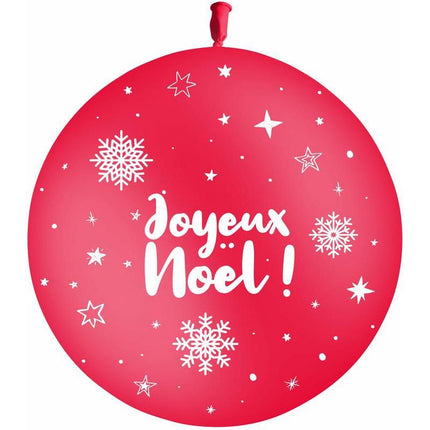 Ballon 86cm Joyeux Noël Rouge AIR - PMS