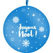 Ballon 86cm Joyeux Noël Bleu AIR - PMS