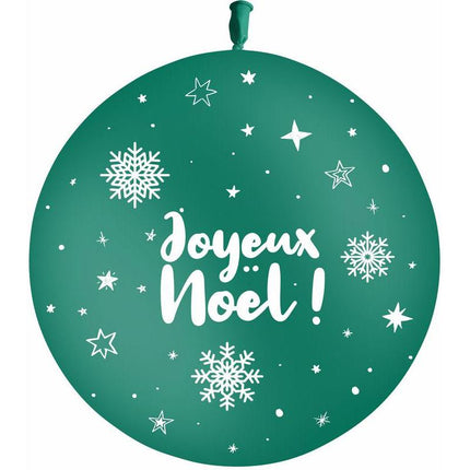 Ballon 86cm Joyeux Noël Vert AIR - PMS